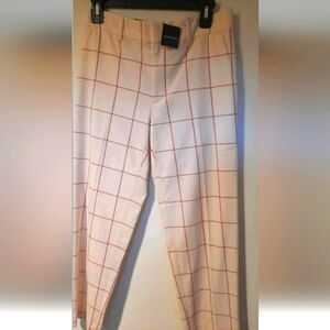 Club Monaco Matie slim crop windowpane pants